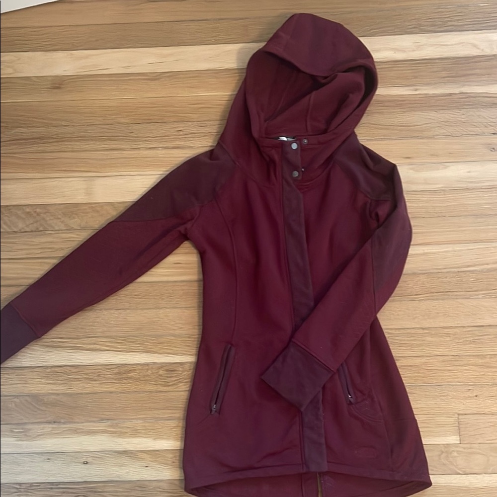 Burgundy Hooded Jacket